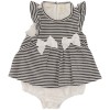 First Impressions Girls White/Black Onesie