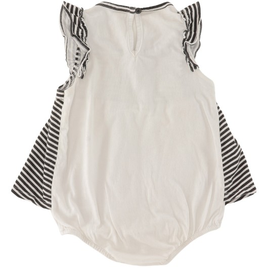 First Impressions Girls White/Black Onesie