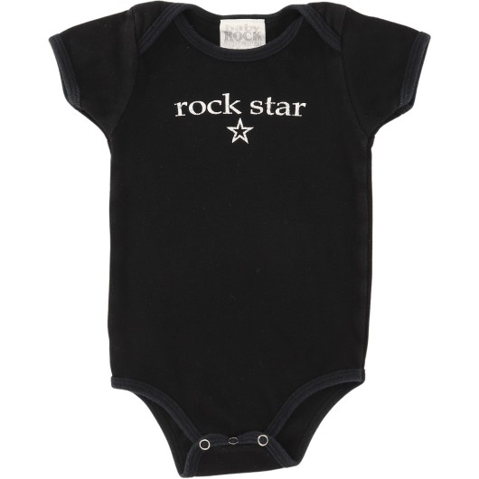 Baby Rock Apparel Gender Neutral Black Onesie