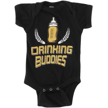 Rabbit Skins Boys Black Onesie