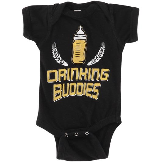 Rabbit Skins Boys Black Onesie