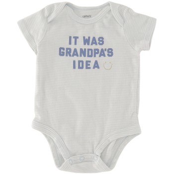 Carter's Gender Neutral Blue/White Onesie