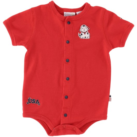 First Moments Gender Neutral Red Onesie