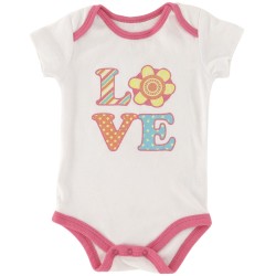 Kidgets Girls White Onesie