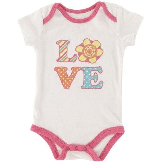 Kidgets Girls White Onesie