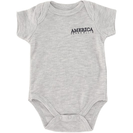 Perry Ellis Gender Neutral Grey Onesie