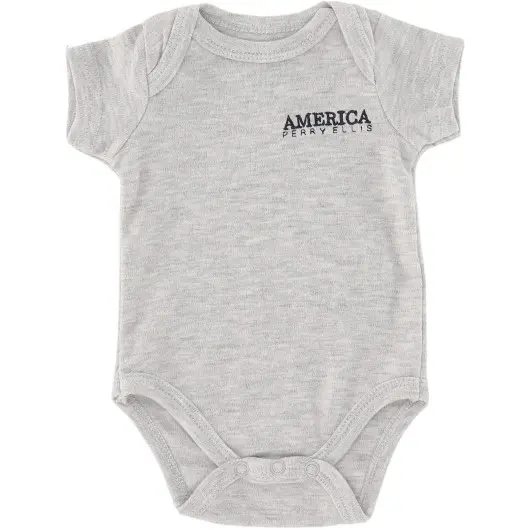 Perry Ellis Gender Neutral Grey Onesie