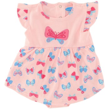 Bon Bebe Girls Pink Onesie
