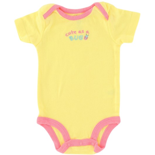 First Moments Girls Yellow Onesie