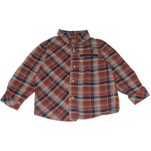 OshKosh Boys Brown Plaid Shirt
