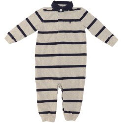 Ralph Lauren Boys Grey/Blue Romper