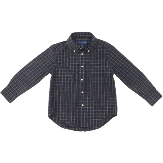 Ralph Lauren Boys Blue/Green Plaid Shirt