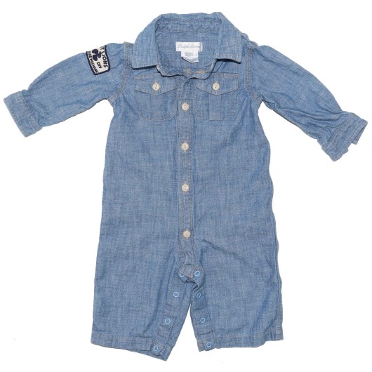 Ralph Lauren Boys Blue Romper
