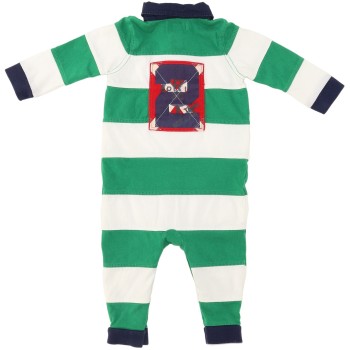 Ralph Lauren Boys Green/White Romper Ralph Lauren Boys Green/White Romper