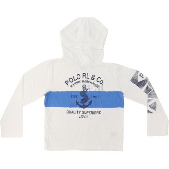 Ralph Lauren Boys White Hoodie