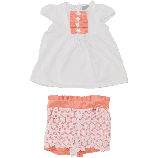 Tahari Girls Orange/White Casual Set