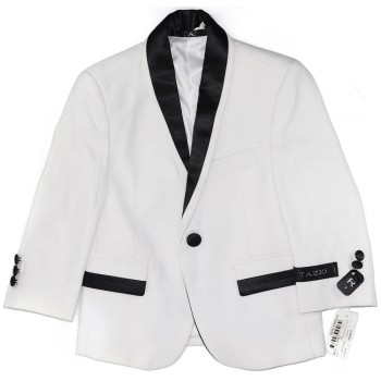 Tazio Boys White Tuxedo Jacket