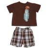 Timberland Boys Brown Casual Short Set