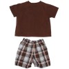 Timberland Boys Brown Casual Short Set