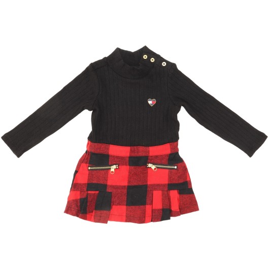 Tommy Hilfiger Girls Black/Red Dress