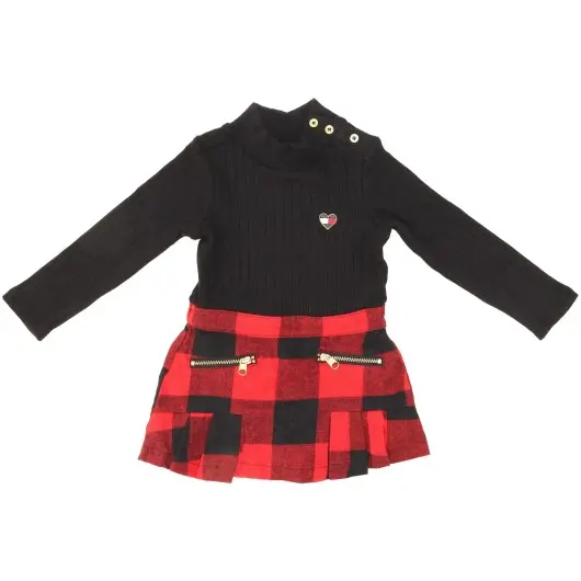 Tommy Hilfiger Girls Black/Red Dress