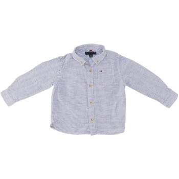 Tommy Hilfiger Boys Blue/White Button Shirt