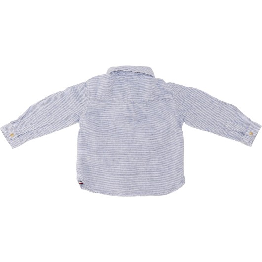Tommy Hilfiger Boys Blue/White Button Shirt