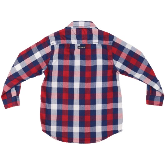 Tommy Hilfiger Boys Red/Blue Plaid Shirt Tommy Hilfiger Boys Red/Blue Plaid Shirt